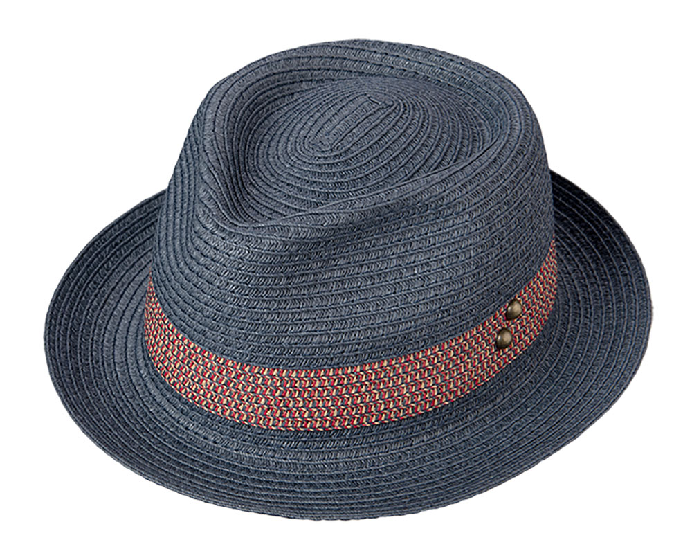 Dawson Paper Braid Fedora with Marled Band - Brimmed Hats